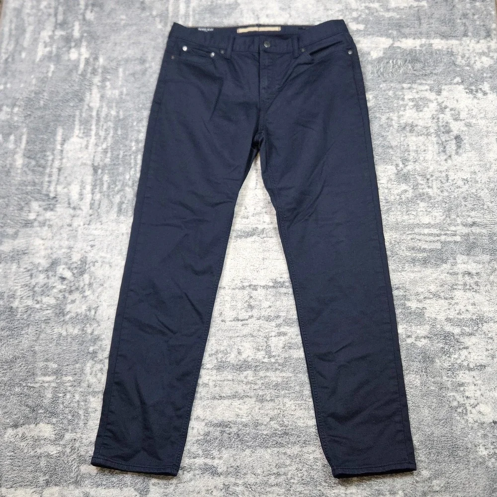Banana Republic Travel Jean Mens 33x32 Slim Fit Navy Blue Cotton Stretch Pants